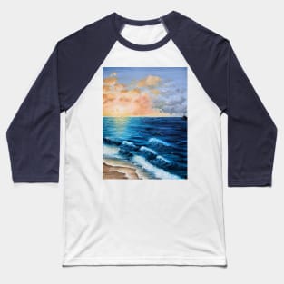 Sea Sunrise Ocean Beach Clouds Tranquility Magic Atmosphere Beauty of Nature Baseball T-Shirt